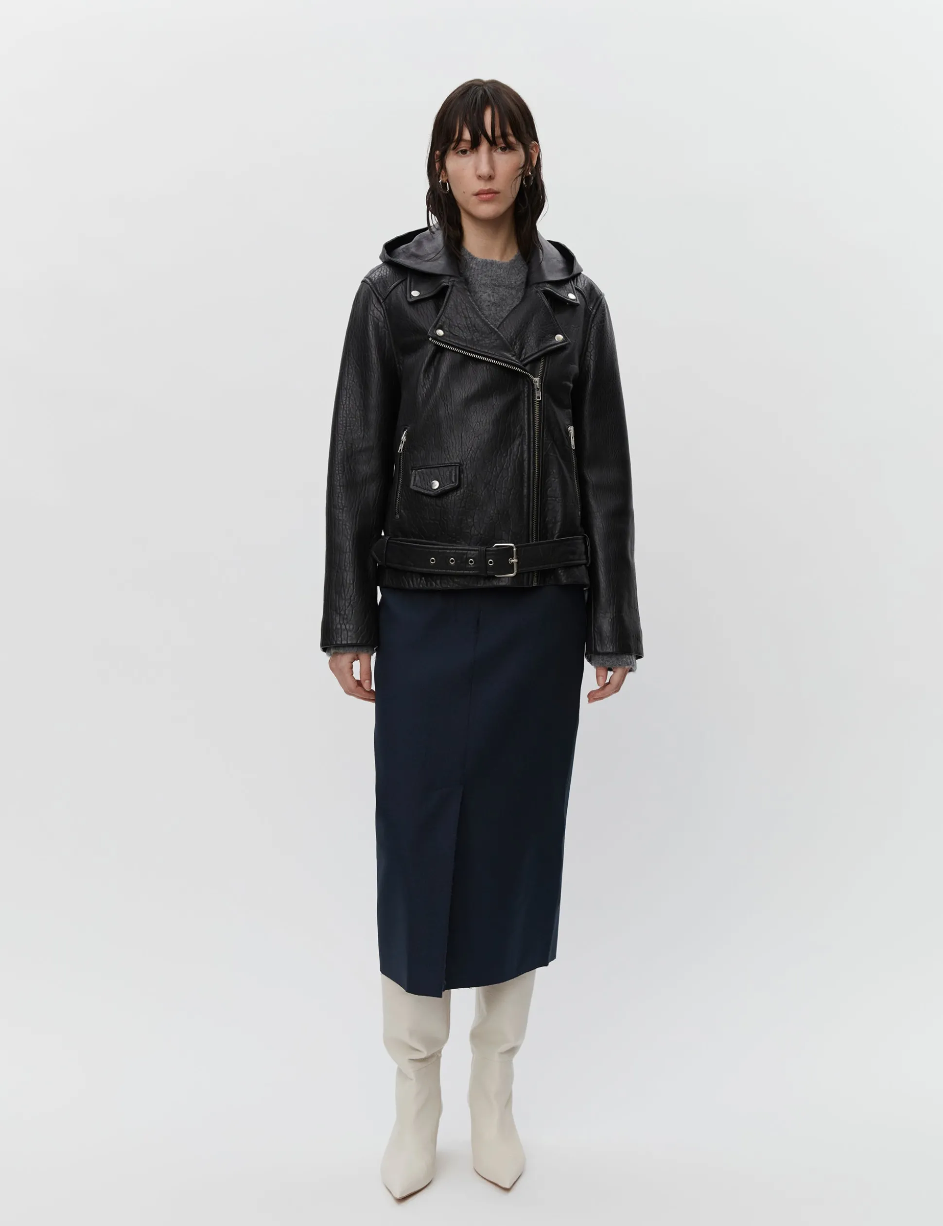 Marvin - Textured Leather - BLACK