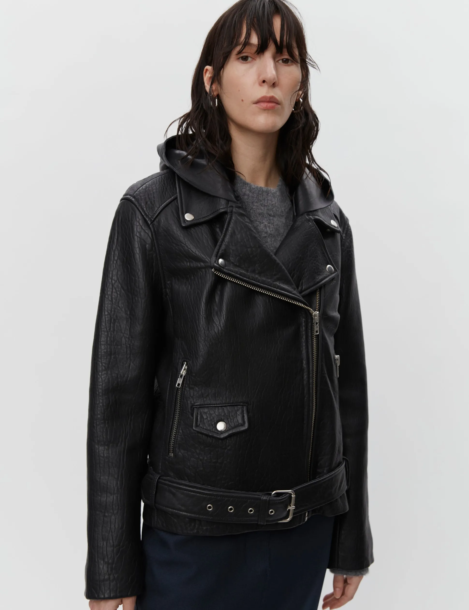 Marvin - Textured Leather - BLACK