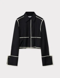 Tessa - Refined Suiting Blend - BLACK